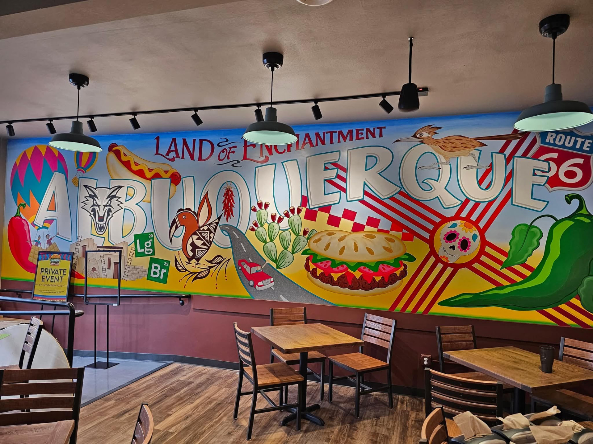 Penn Enterprises LLC commercial construction project — Land of Enchantment mural